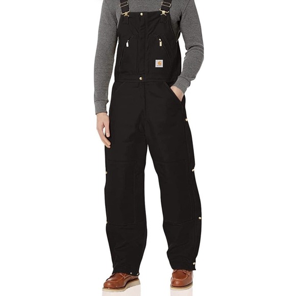 Carhartt Jackets & Blazers - Carhartt Men's Extreme Yukon Arctic Quilt Insulated Bib Overalls R33-Black 42x30